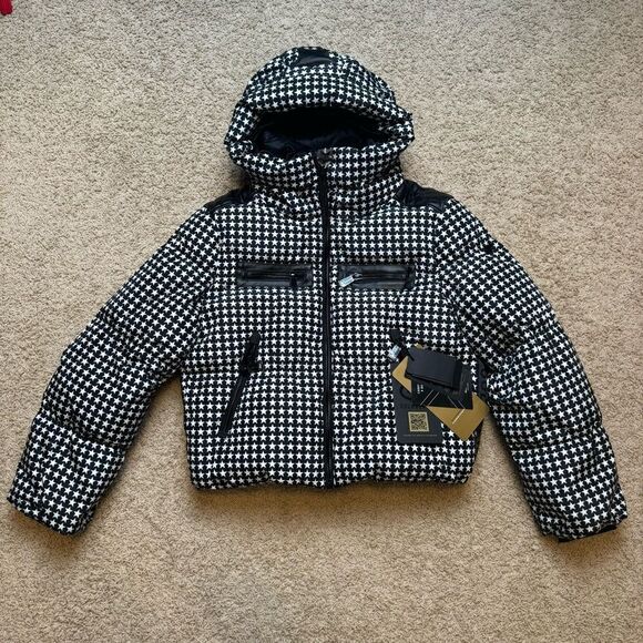 Goldbergh Galaxy Track Team Ski Jacket Starski Black White NWT US 10 Waterproof - Picture 5 of 11